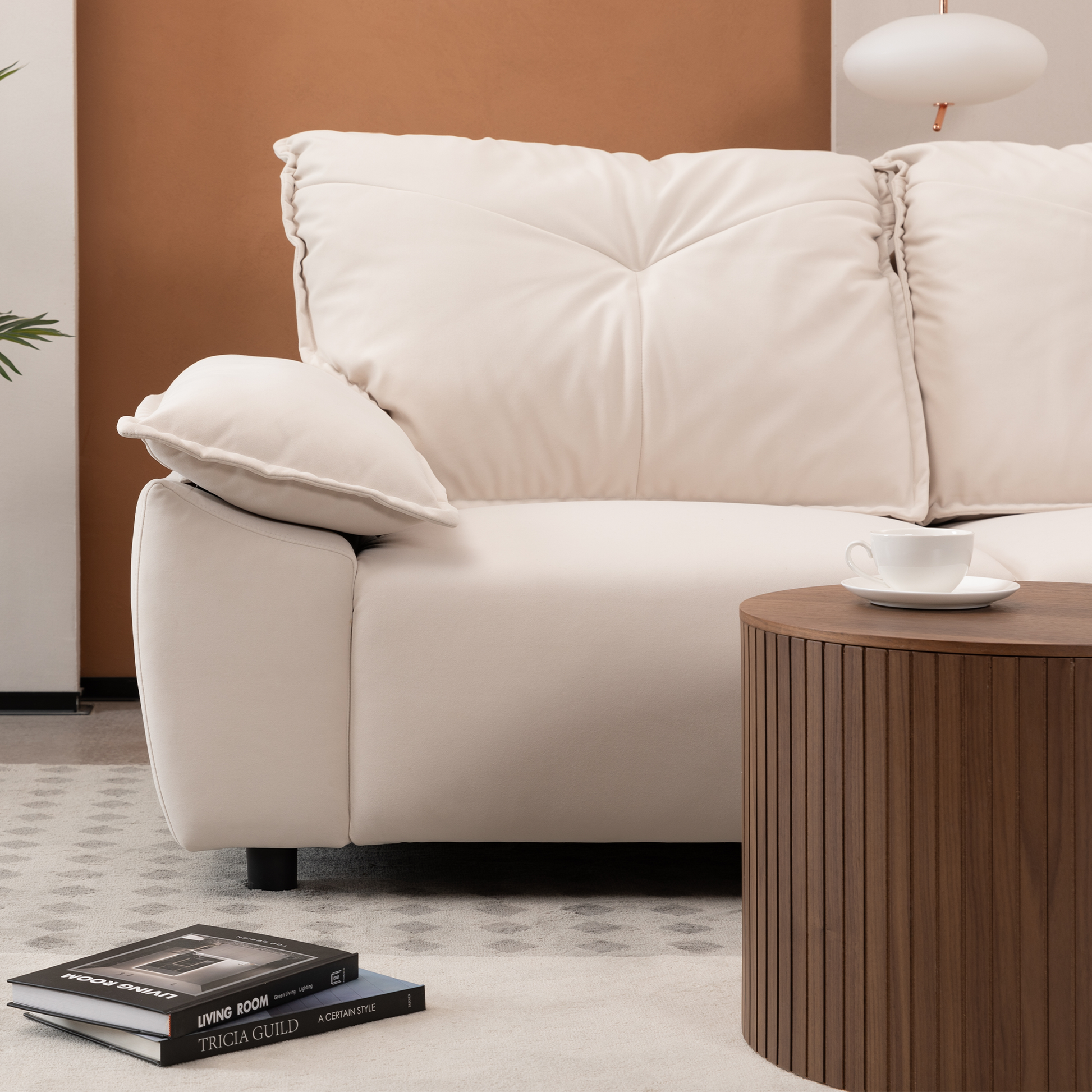 2239 Beige Fabric, Pillowcase Can Be Removed For Cleaning, Backrest Can Also Be Removed, Convenient And Easy To Take Care Of It. Beige Fabric 3 Seat
