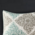 6 Piece Printed Quilt Set With Throw Pillows Aqua King Cal King King Aqua Cotton