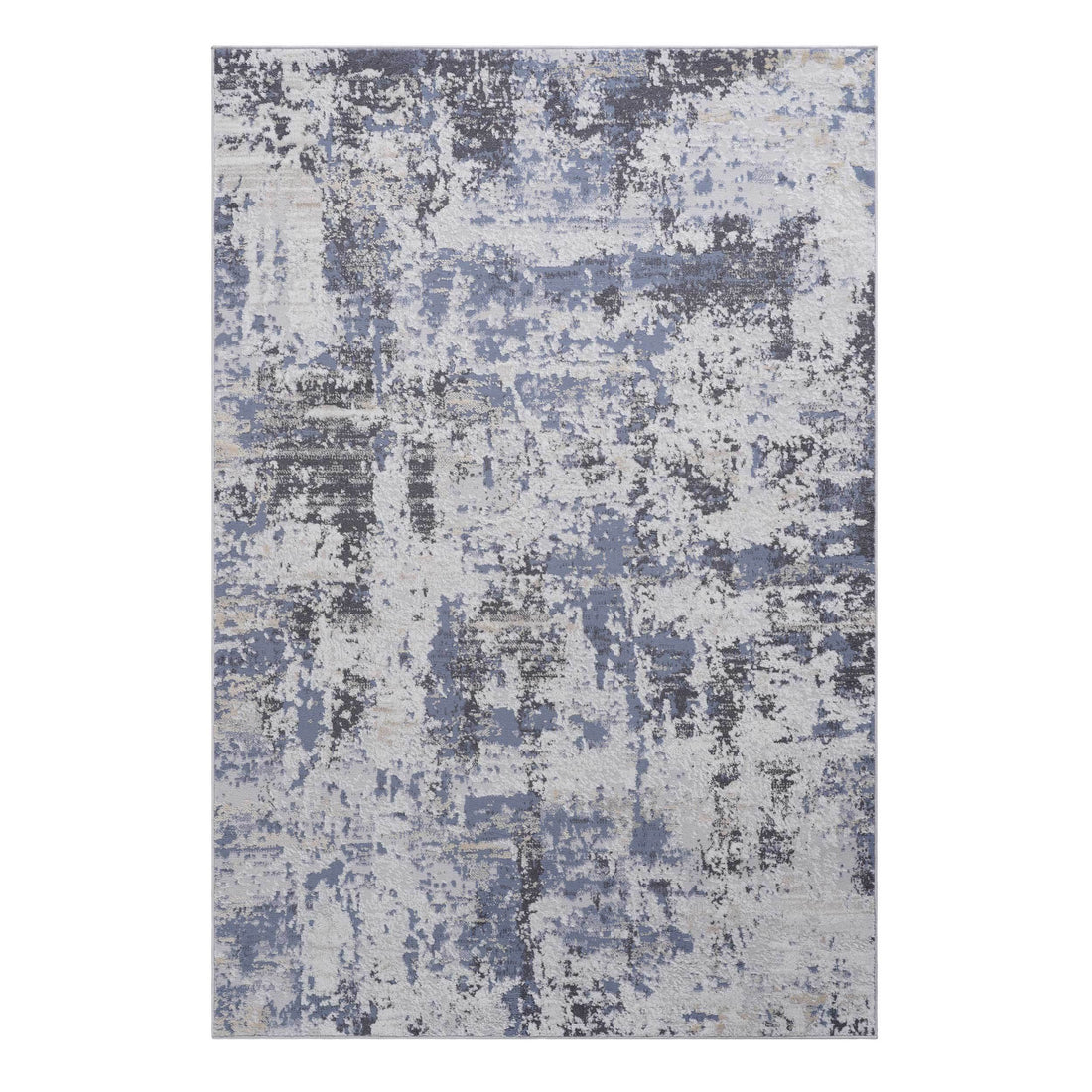 8X10 Grey Denim Abstract Non Shedding Living Room Bedroom Dining Home Office Stylish And Stain Resistant Area Rug Grey Polyester