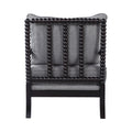 Turned Designing Accent Chair, Gray Gray Fabric