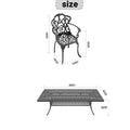 Cushions In Random Colors 7 Piece Set Of Cast Aluminum Patio Furniture With Cushions Yes Dining Set Black Seats 6 Rust Resistant Frame Water Resistant Cushion Garden & Outdoor Complete Patio Sets Aluminium