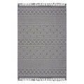 8X10 Grey White Geometric Indoor Outdoor Area Rug Grey White Polypropylene