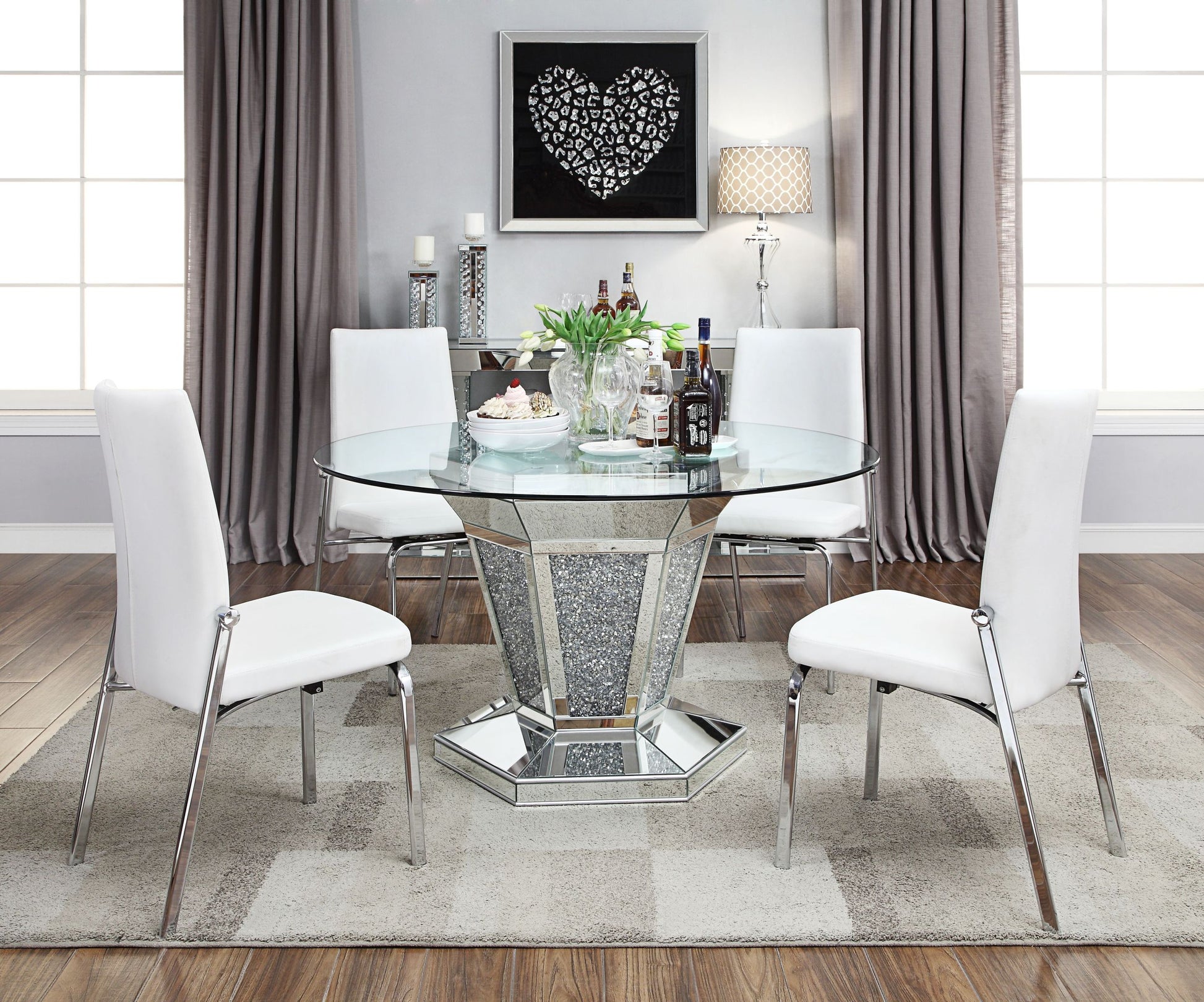 White And Chrome Padded Side Chair Set Of 2 Solid White Silver Dining Room Modern Side Chair Solid Back Set Of 2 Wood Fabric