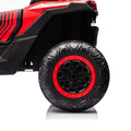 24V Two Seater Kids Ride On Utv W Parents Remote Control,Four Wheel Suspension,Slow Start,Large Wheel Design,Anti Collision Bar,Storage Space,Music,Usb,Bluetooth,Volume Control,Led Lights For Kids 3 . Red 100 149 Lbs Polypropylene