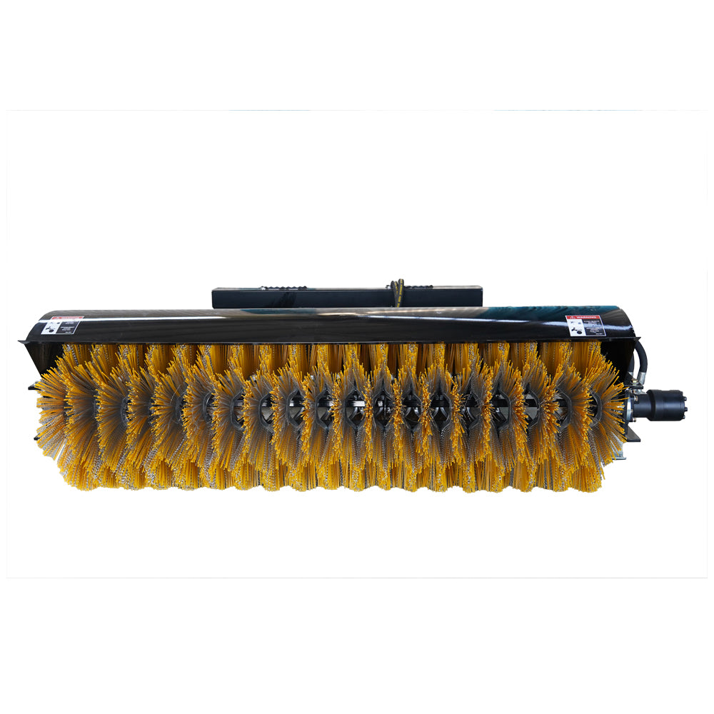 72" Skid Steer Hydraulic Rotary Angle Broom Sweeper Black Iron