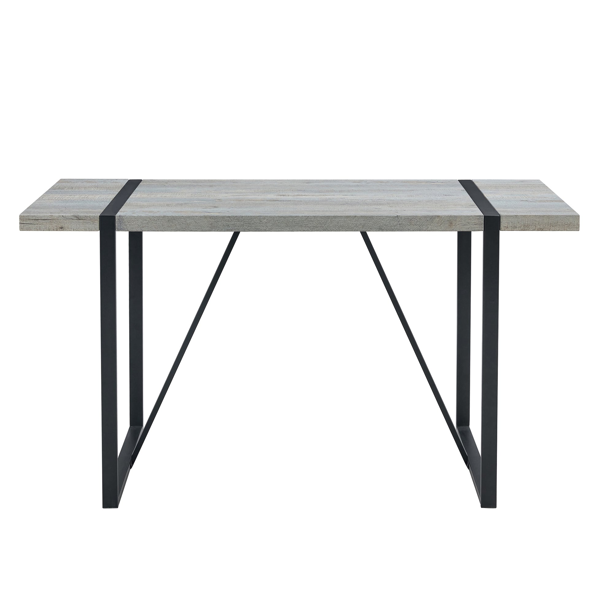 Table And Chair Set. Modern Minimalist Grey Marble Textured Mdf Dining Table With Metal Frame. Comes With 6 Chairs With Pu Cushions And Black Metal Legs. White Seats 6 Mdf Metal