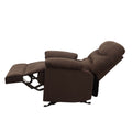 Chocolate Pillow Top Arms Recliner With Tufted Back Chocolate Microfiber Manual Handle Wood Primary Living Space Pillow Back Handle Eucalyptus Pillow Top Arms Microfiber