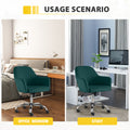 Accent Chair Modern Home Office Leisure Chair With Adjustable Velvet Height And Adjustable Casters Green Green Cotton Velvet