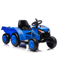 12V Kids Ride On Electric Tractor Black Knight,Kids Ride On Toy.2Wd,Non Skid Tires, Steering Wheel, Foot Pedal,With Removable Storage Tug,Light,Bluetooth,Music,Mp3,Usb,Power Display For Kids Aged 3 . Blue 50 99 Lbs Polypropylene