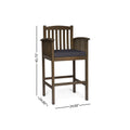 Casa Acacia Barstool Grey Acacia Wood