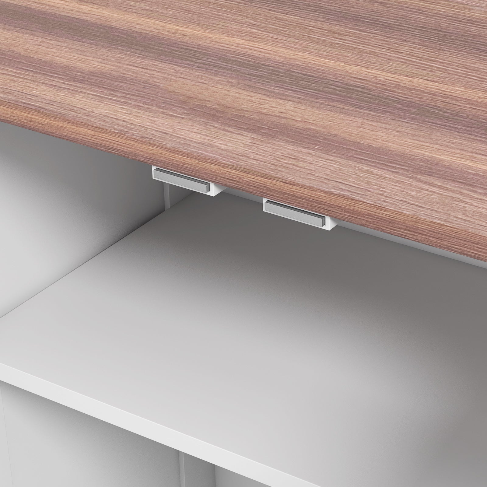 Pawhut Dog Feeding Station, Dog Food Storage Cabinet With Hidden Dog Bowls, Adjustable Panel, Hooks For Medium Sized Dogs, White White Particle Board