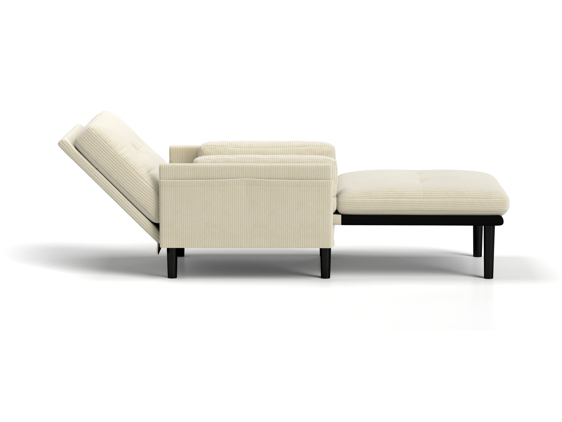 Ivory Sofa Chair With Recline Fuction Ivory Velvet Metal Primary Living Space Medium Soft Loose Back Pillow Top Arms Foam Fabric Metal 1 Seat