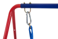 Xns067B Green And Blue Interesting 2 In 1 Baby Swing Mental Plastic Safe Swing Set 110Lbs For Outdoor Playground For Age 3 Blue Red Steel