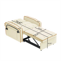 1 Versatile Foldable Sofa Bed In 3 Lengths, Modern Sofa Sofa Sofa Velvet Pull Out Bed, Adjustable Back And With Usb Port And Ashtray And Swivel Phone Stand Creamy White Creamy White Light Brown Velvet Wood Primary Living Space Cushion Back Light Duty