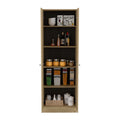 Virginia Double Door Storage Cabinet, Five Shelves 5 Or More Shelves Multicolor Primary Living Space Modern Mdf Engineered Wood