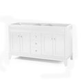 60'' Bathroom Vanity Cabinet Only, 4 Doors, 3 Drawers, White White Plywood