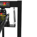 6 Ton Hydraulic Shop Floor Press, With Pressure Gauge Steel H Frame Shop Press With Steel Plates Adjustable Working Table, Black Black Steel