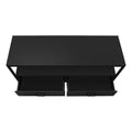 Tv Stand, 48 Inch, Console, Media Entertainment Center, Storage Drawers, Living Room, Bedroom, Black Laminate, Black Metal, Contemporary, Modern Black 80 89 Inches Particle Board