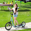 Aosom Youth Scooter, Teens Kick Scooter, Adjustable Handlebar Ride On Toy For 5 With 16