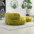 Coolmore Bean Bag Chair, Floor Sofa With Handle,Accent Sofa Chair With Ottoman For Gaming Reading Relaxing Olive Olive Foam Plush