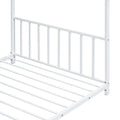 Twin Size Metal House Platform Bed, White Box Spring Not Required Twin White Metal Bedroom Bed Frame Metal