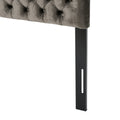 Bierman Headboard Queen Grey Velvet