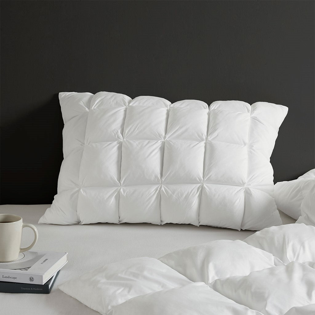 Overfilled Pillow Protector Single Piece Standard Size White Polyester