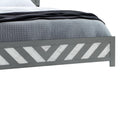 Rush Grey Full Bed Grey Solid Wood Mdf