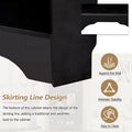 Minimalist Corner Hall Tree With Shoe Bench, Versatile Entryway Coat Rack With 4 Hooks, Corner Cabinet With Adjustable Shelf For Hallway, Living Room, Black, 29.5''W*71.6''H Black Particle Board