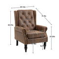 Coolmore Wood Frame Armchair, Modern Accent Chair Lounge Chair With Sturdy Wood Legs For Living Room Bedroom Coffee Pu Coffee Foam Microsuede