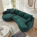 122.04 Inch Oversized Sectional Sofa, Modern Couch With Chaise, Comfy Sofa Couch With Left Facing Chaise,Corduroy Sofa Green Green Corduroy 3 Seat