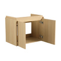 24 Inch Bathroom Vanity With Basin, Wall Mounted Floating Vanity Sink Combo, Wooden Storage Cabinet With Double Doors For Bathroom,Oak Oak Bathroom American Design Engineered Wood