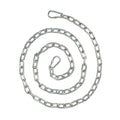 Los Alamitos Hanging Chair With 8Ft Chain White Blue Pe Rattan Iron Waterproof Fabric