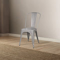 Silver Stackable Side Chair Set Of 2 Solid Silver Dining Room Side Chair Set Of 2 Metal