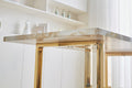 Luxurious Faux Marble Mdf Dinning Table For 6 Or 8, Rectangular 70.9