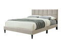 Twin Sized Squares Bed In A Box W Usb Light Gray Upholstered