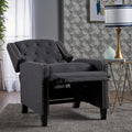 Classic Dark Grey Fabric Push Back Chair Dark Gray Fabric