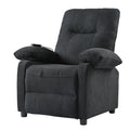 Recliner Chair With Message And Heater, Recliner Chair For Adult, Manual Control Message Chair Black Steel