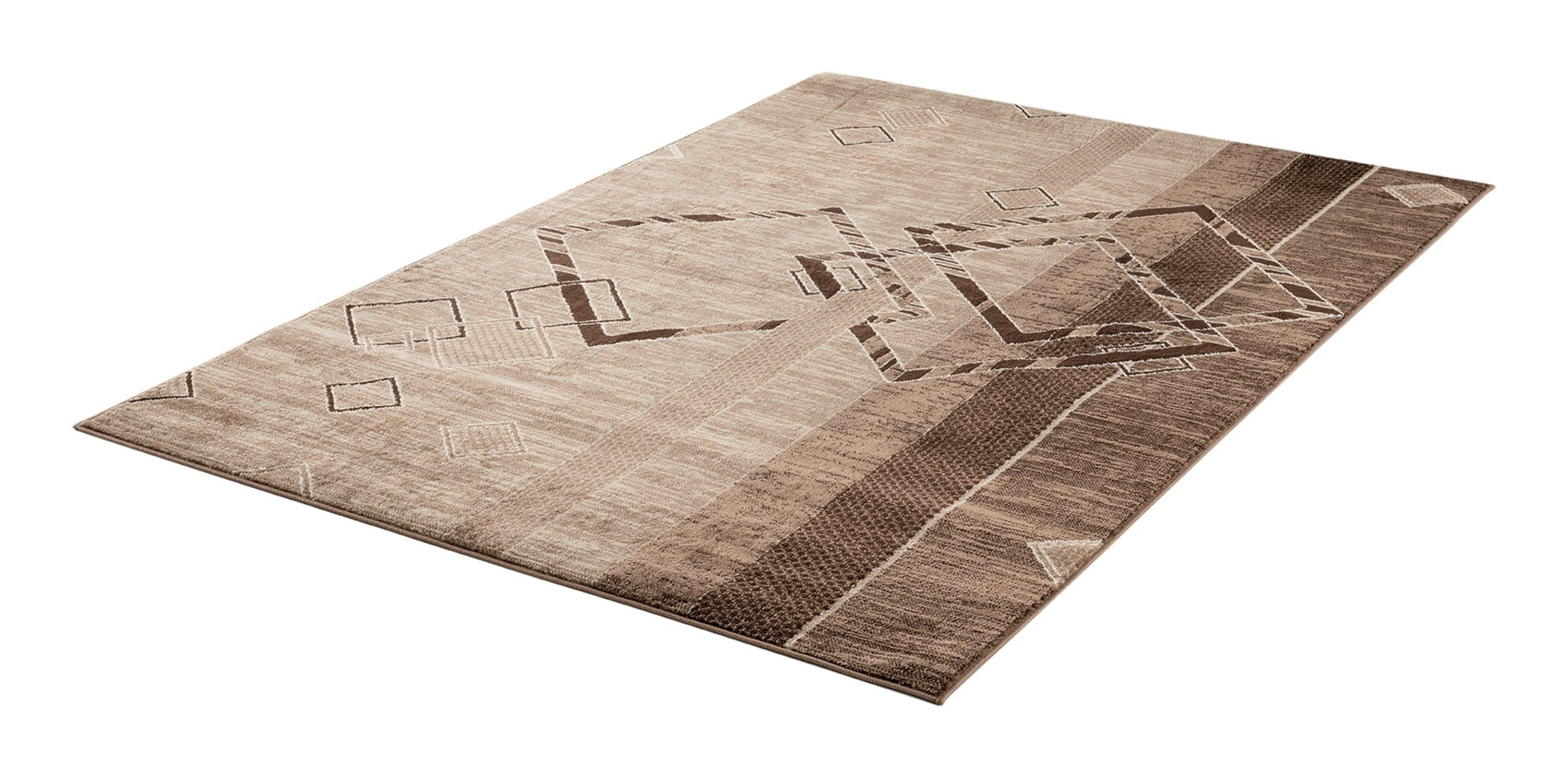 Jersey Area Rugs, Carpets For Livingroom, 5X7 Area Rugs ,3394 Brown Rectangle 5&7 Brown Contemporary Abstract Polypropylene