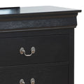 Louisphillipe G02150 D Dresserblack Black 5 Drawers & Above Partice Board Mdf Pine Wood