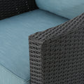 Antibes Armchair Grey Pe Rattan Iron Waterproof Fabric