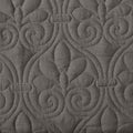 3 Piece Split Corner Pleated Quilted Bedspread Dark Grey King Dark Grey Polyester