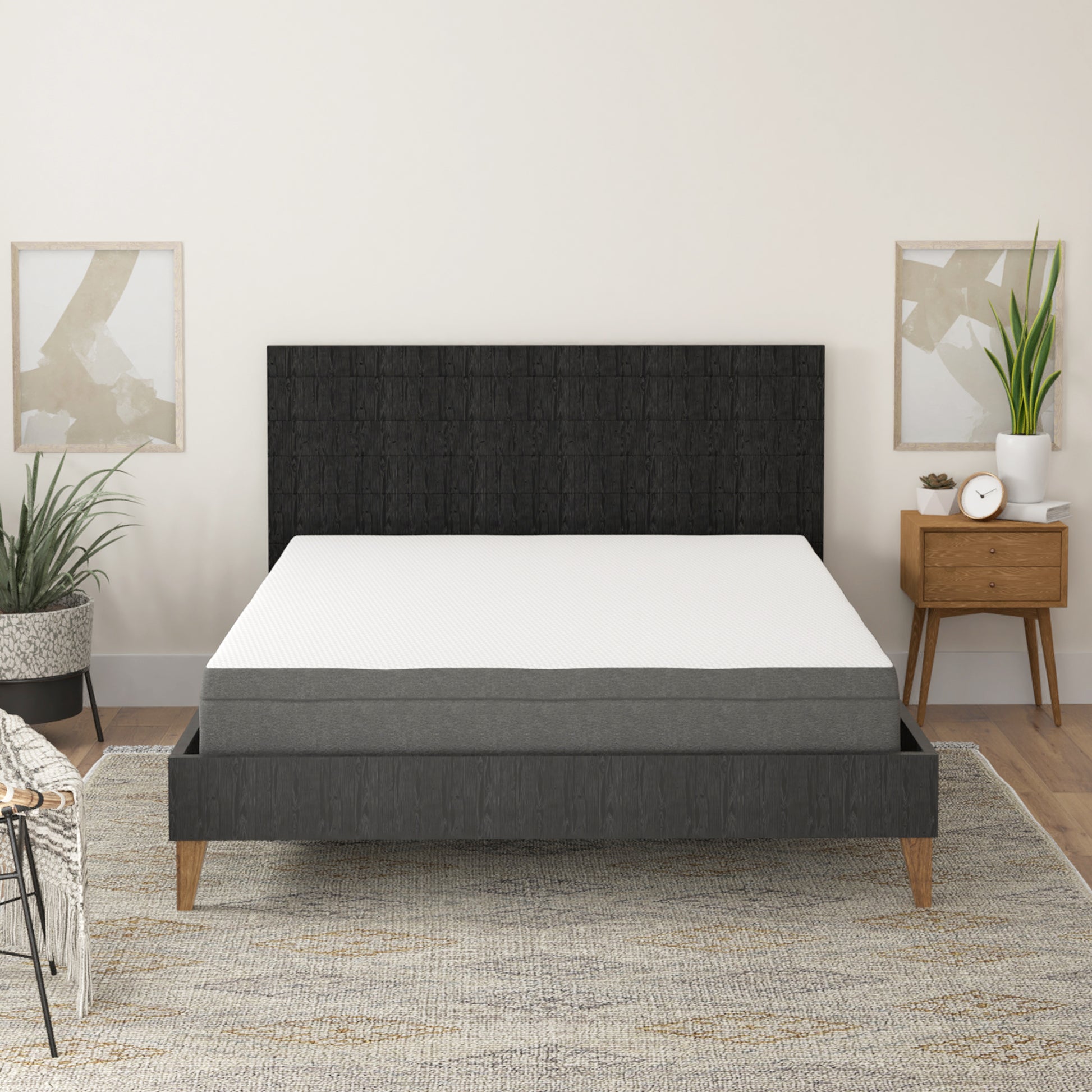 8" Daisy Firm Memory Foam Mattress With Edge Support And Air Grid Twin Long White Foam Twin Xl