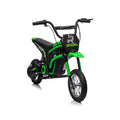 24V14Ah Kids Ride On 24V Electric Toy Motocross Motorcycle Dirt Bike Xxl Large,Speeds Up To 14.29Mph,Dual Suspension, Hand Operated Dual Brakes, Twist Grip Throttle, Authentic Motocross Bike Geometry Green Polypropylene