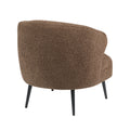 Luxury Living Room Furniture 1Pc Accent Chair Brown Boucle Upholstery, High Density Foam Seat Cushions Brown Primary Living Space Luxury,Modern Plywood