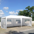 10X20' Outdoor Garden Gazebo Wedding Party Tent Canopy Marquee With 6 Removable Sidewalls White Metal
