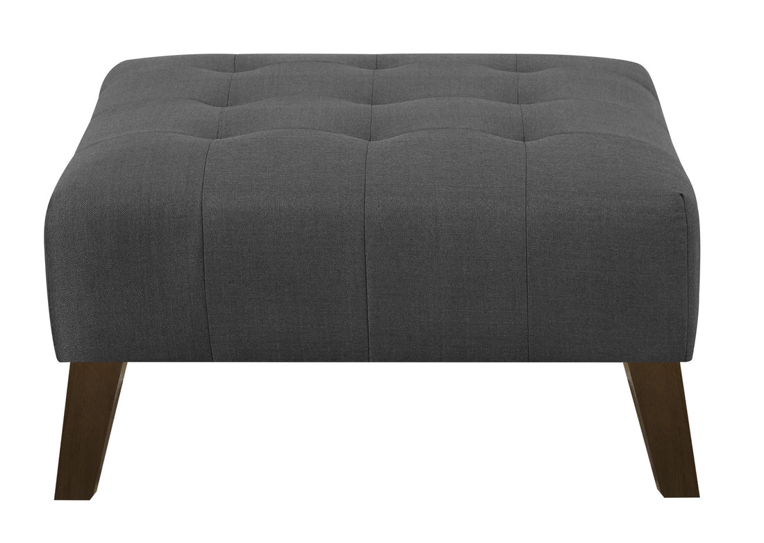 Browning Gray Square Ottoman Gray Foam Engineered Wood