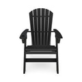 Black Adirondack Chair Sturdy Hdpe Poly Lumber For Poolside, Patio, And Garden Relaxation No Adirondack Black Weather Resistant Frame Garden & Outdoor American Traditional Hdpe Hdpe