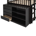 Full Over Full Bunk Bed With 4 Drawers And 3 Shelves Espresso Full Espresso Solid Wood