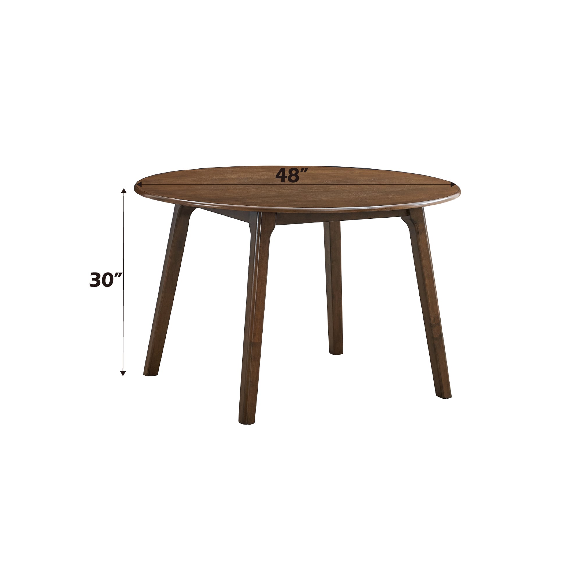 Keiki Round Dining Table, Walnut Finish Dn02915 Walnut Wood